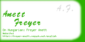 anett freyer business card